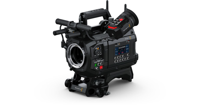 Blackmagic URSA Cine 17K 65 professional cinema camera featuring high-resolution 17K sensor and EVF